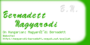 bernadett magyarodi business card